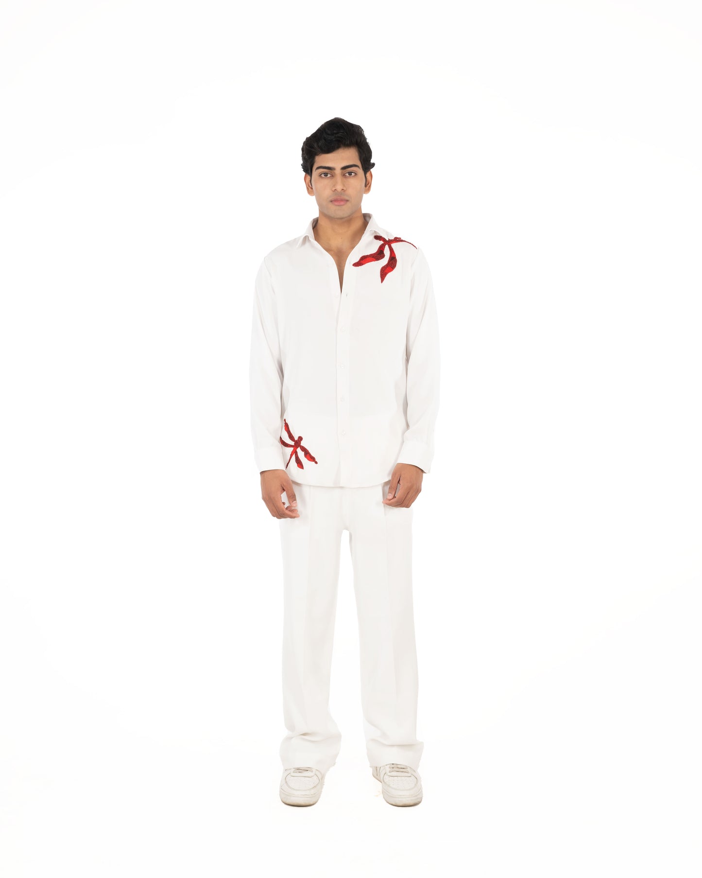 RED DRAG FLYY WHITE SHIRT