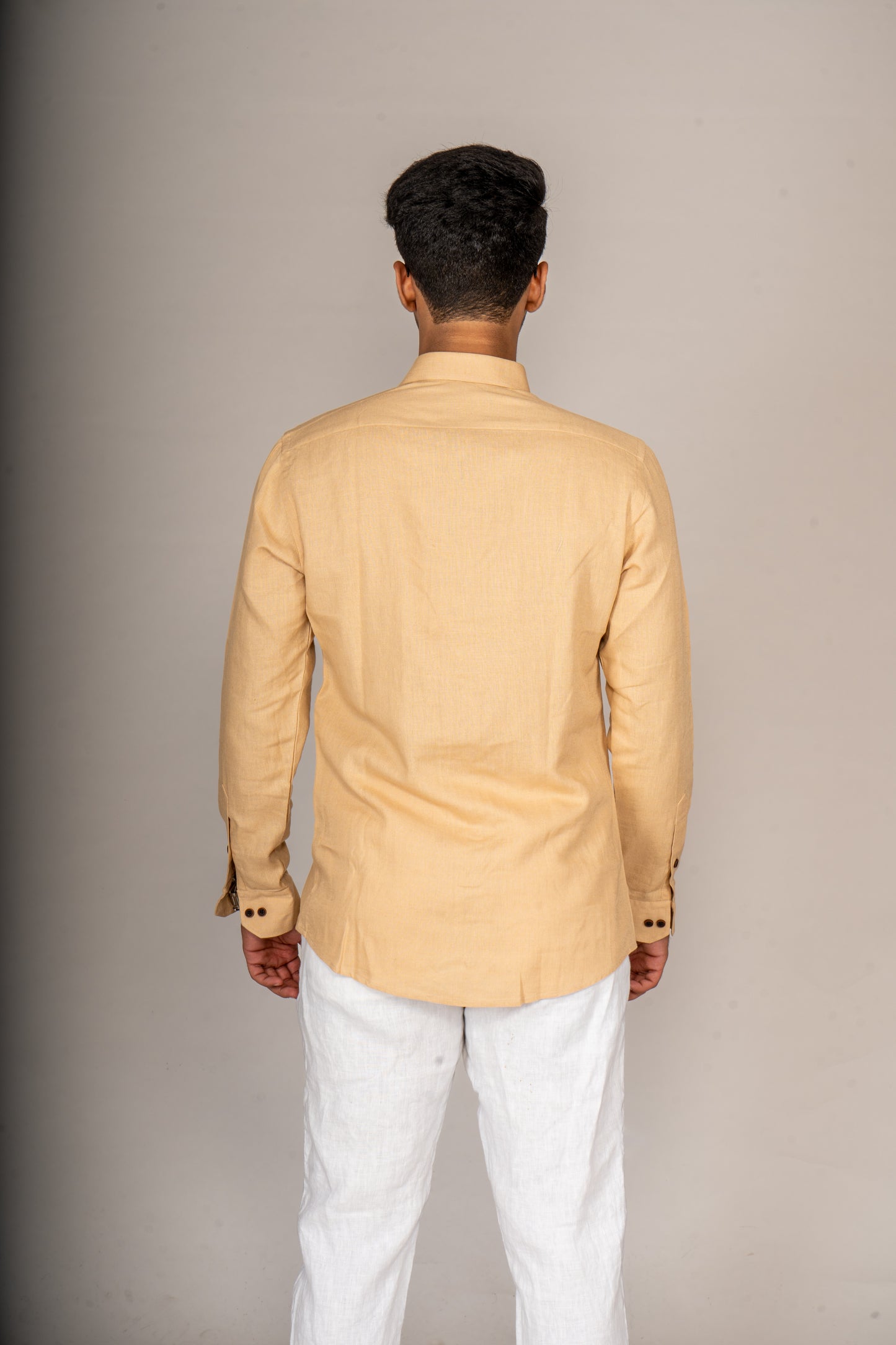 MN01 BEIGE LINEN SHIRT