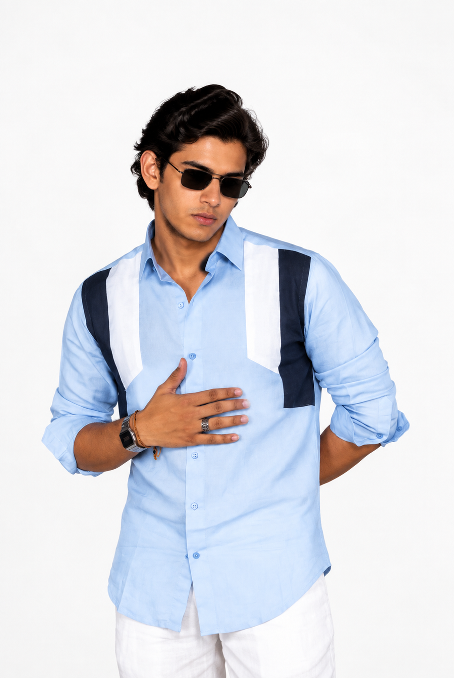 PATCHED SHADES OF BLUE