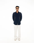 HORIZON CHAIN NAVY BLUE SHIRT - Menoir