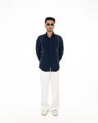HORIZON CHAIN NAVY BLUE SHIRT - Menoir