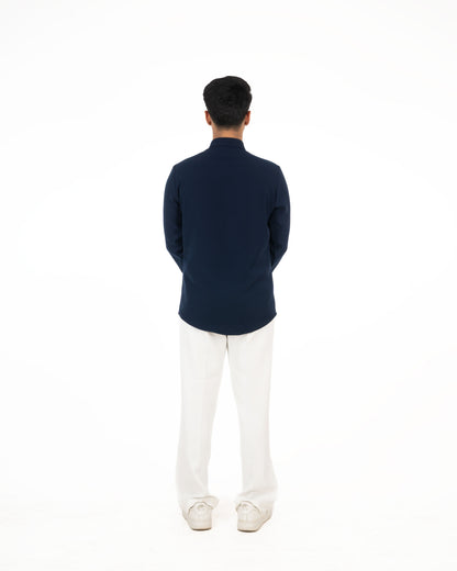 HORIZON CHAIN NAVY BLUE SHIRT