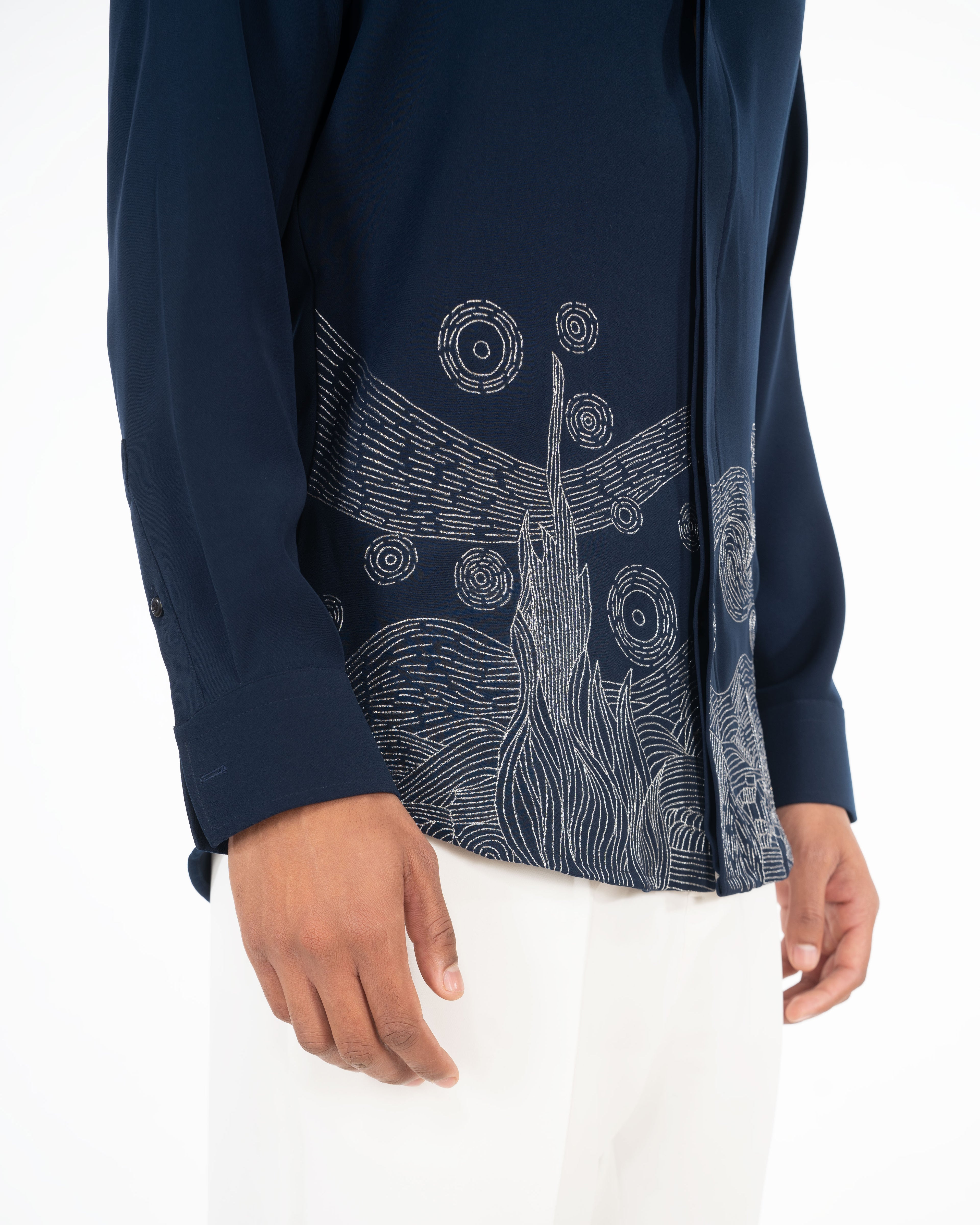 STARRY NIGHT  NAVY BLUE SHIRT - Menoir