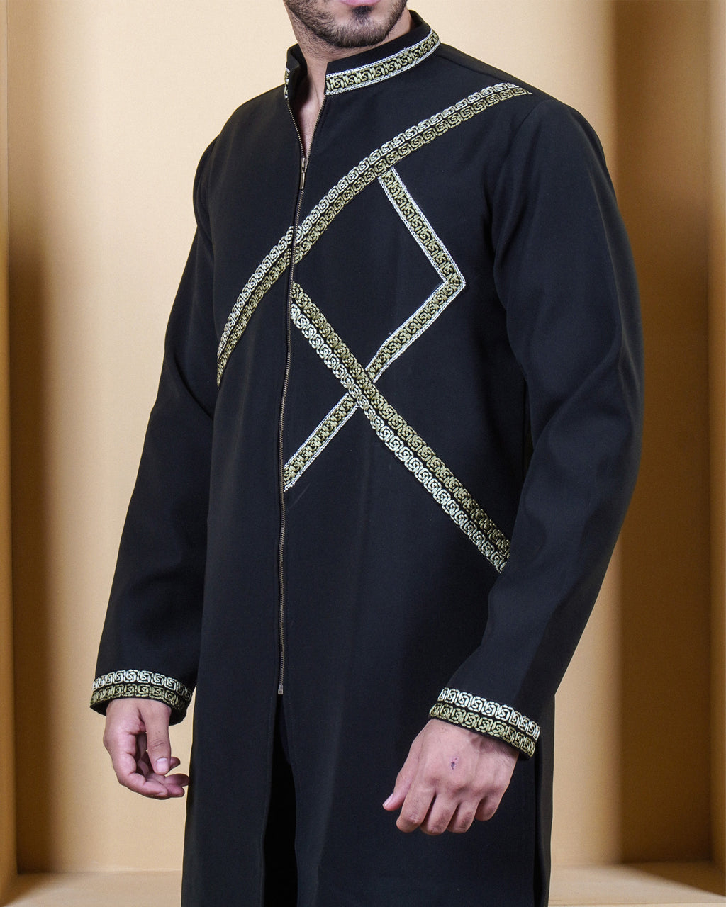 Green Sigil Zip Kurta