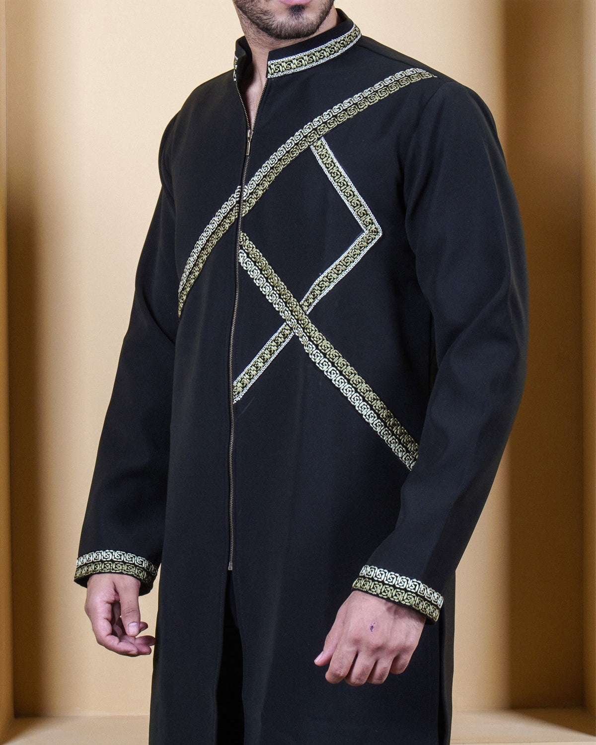 Green Sigil Zip Kurta