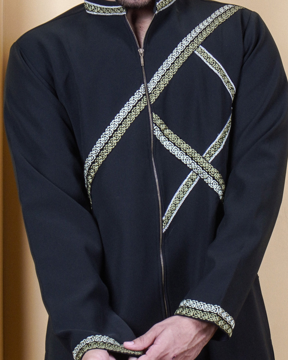 Green Sigil Zip Kurta