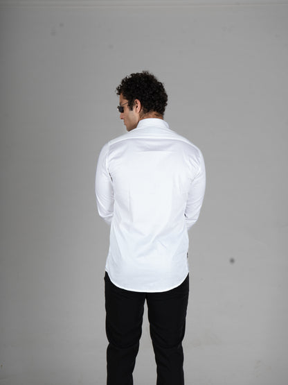 TANGLED WHITE BEAD EMBROIDERY SHIRT