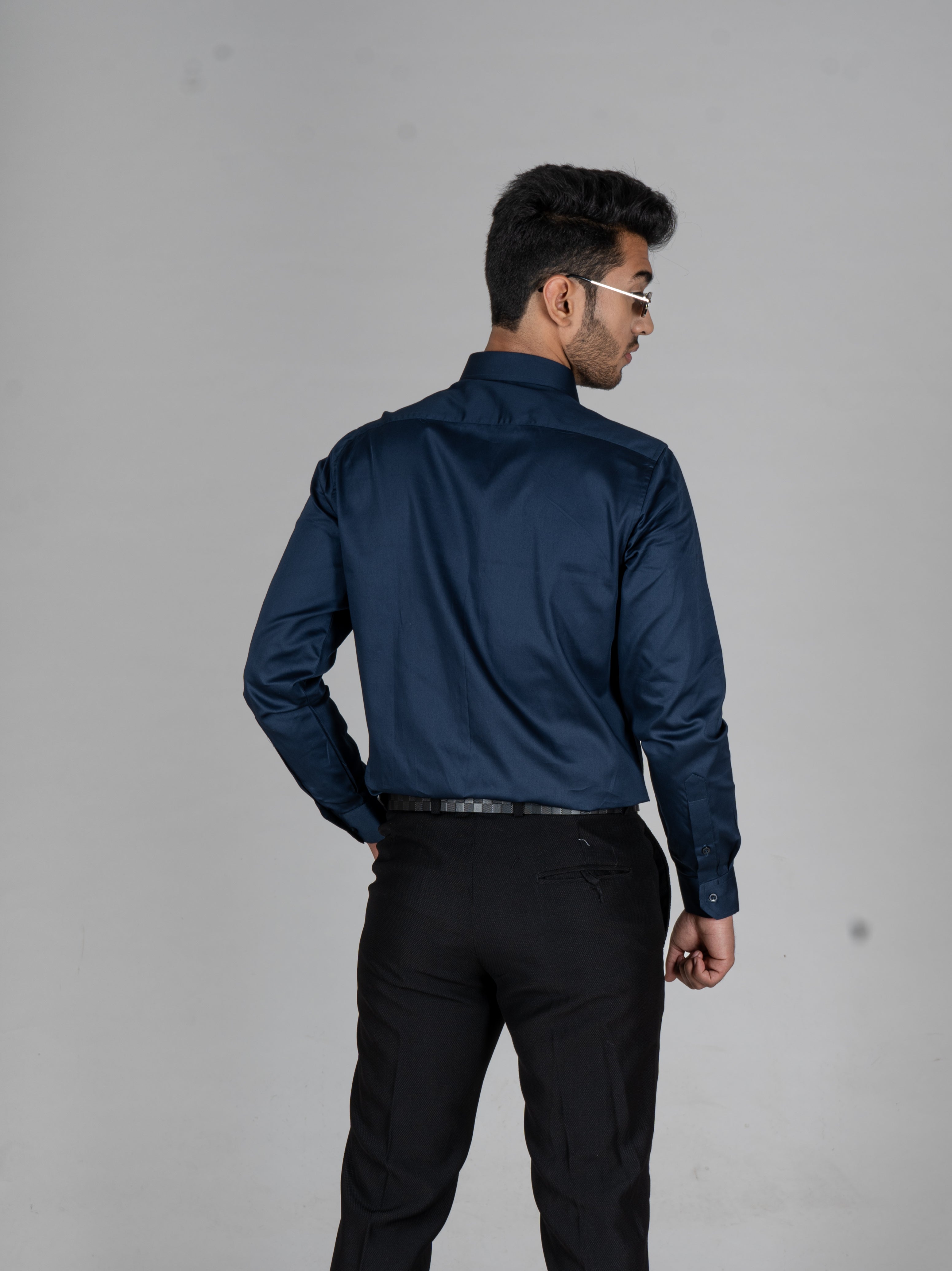 ETHNIC SIDE BLUE EMBROIDERED SHIRTS - Menoir