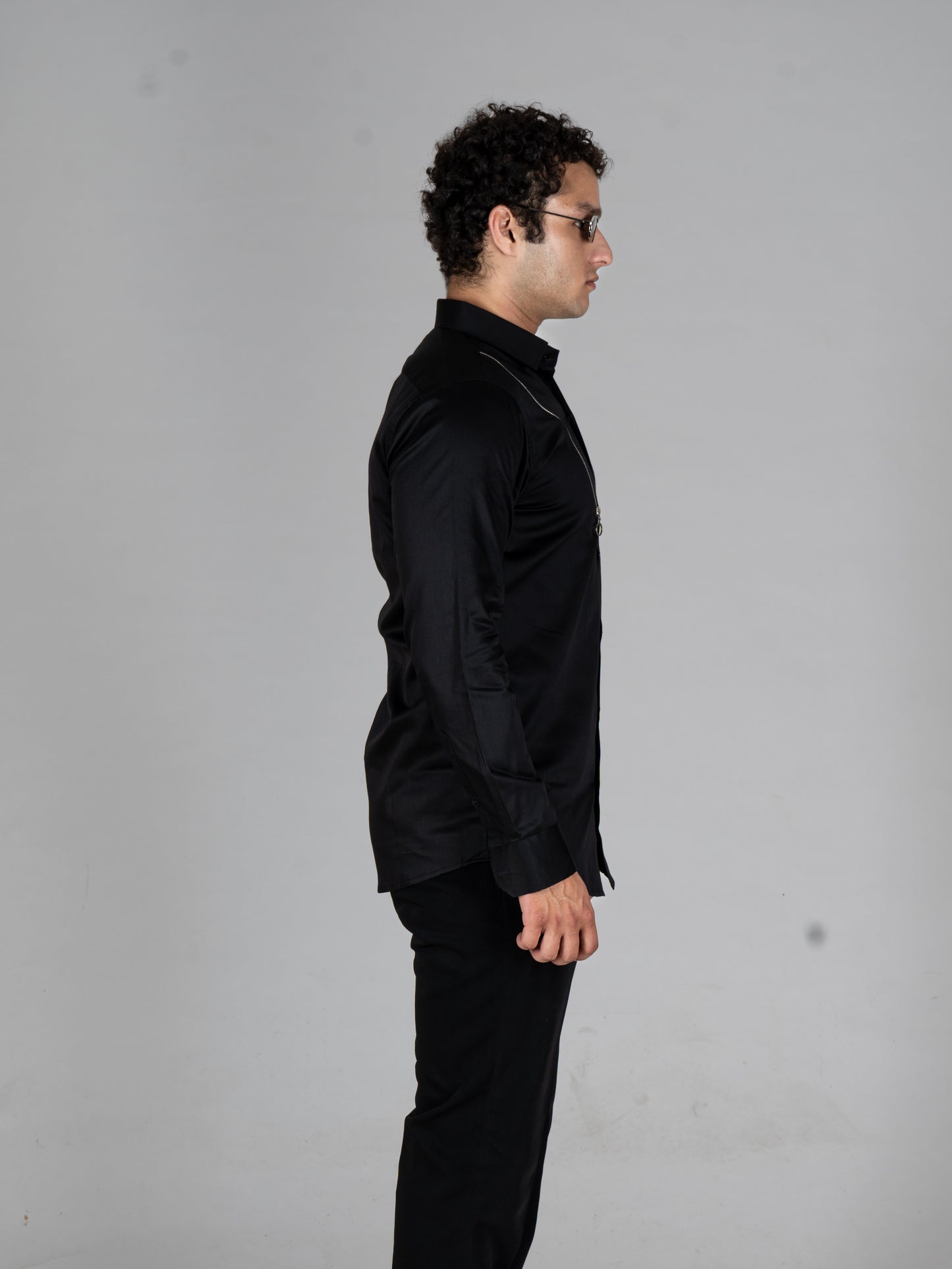 DIA ZIP BLACK SHIRT