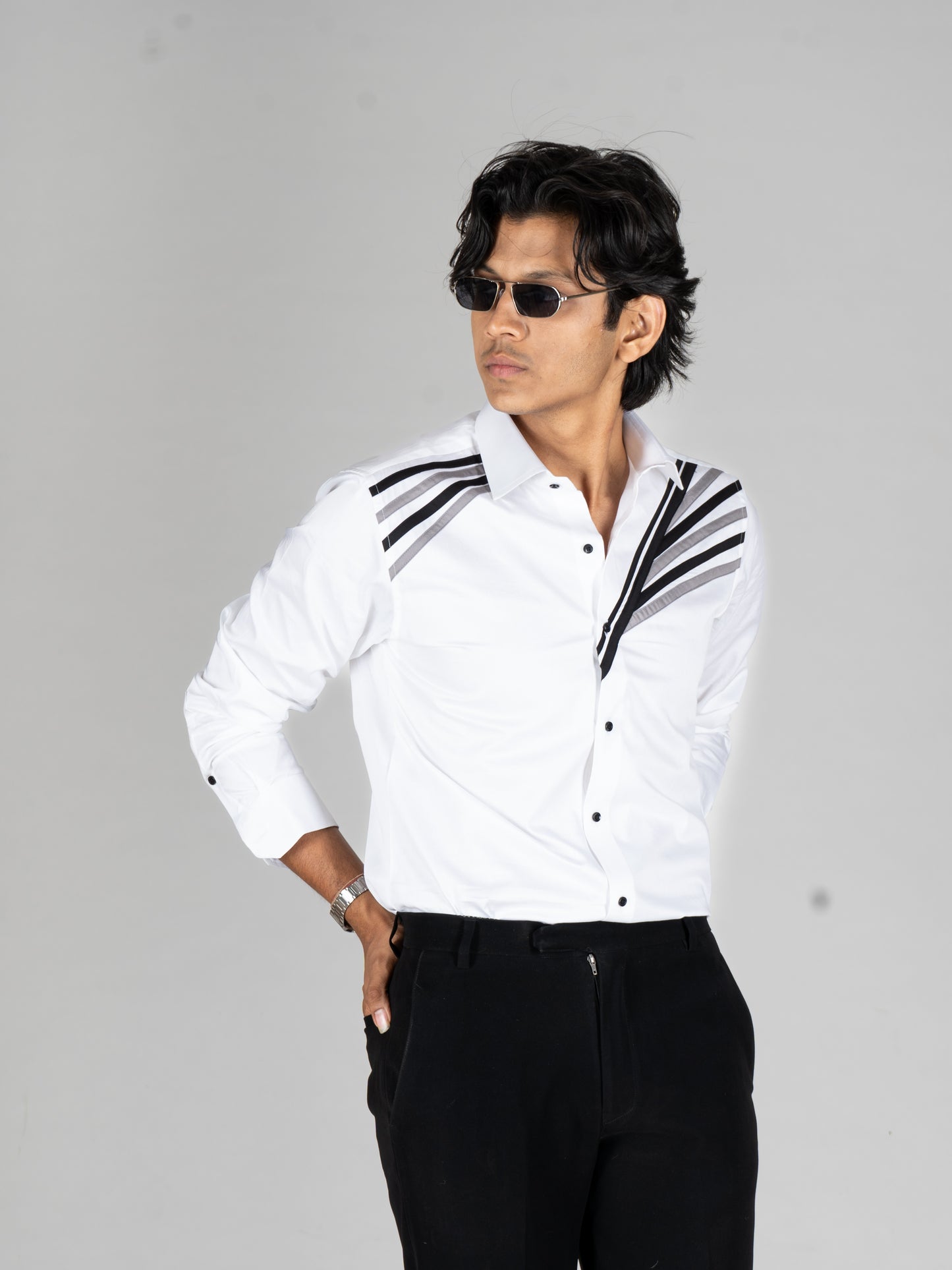 ARCH STRIPES WHITE SHIRT