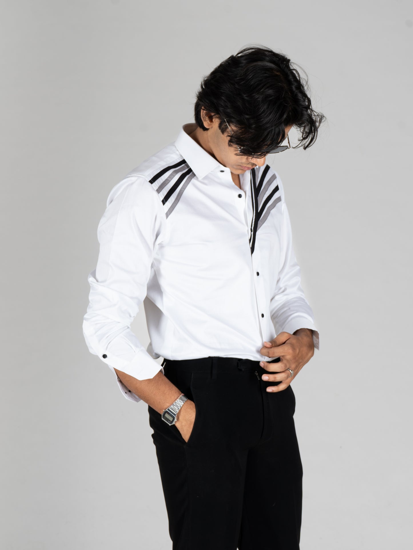 ARCH STRIPES WHITE SHIRT