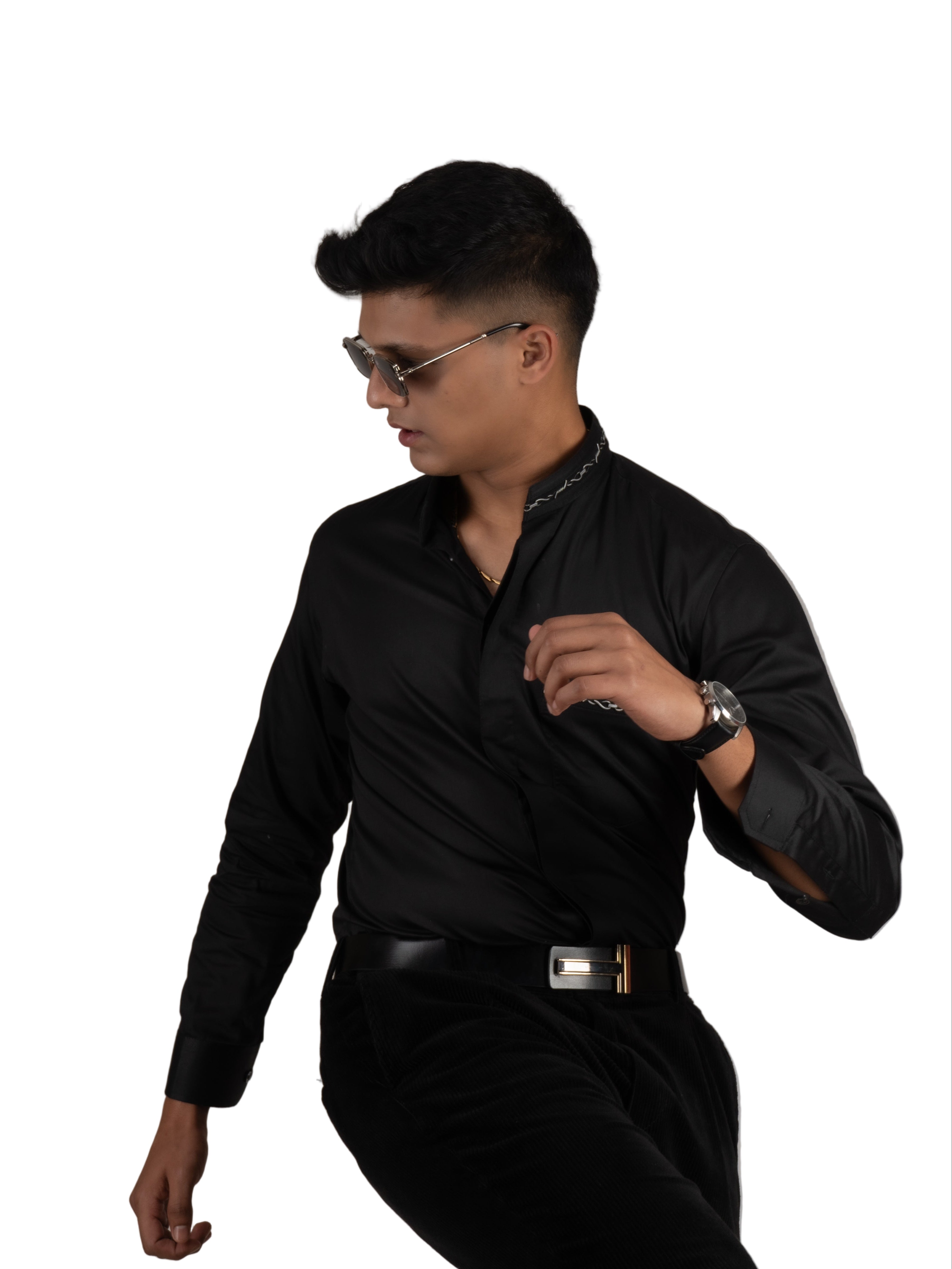 BARBED WIRE BLACK SHIRT - Menoir