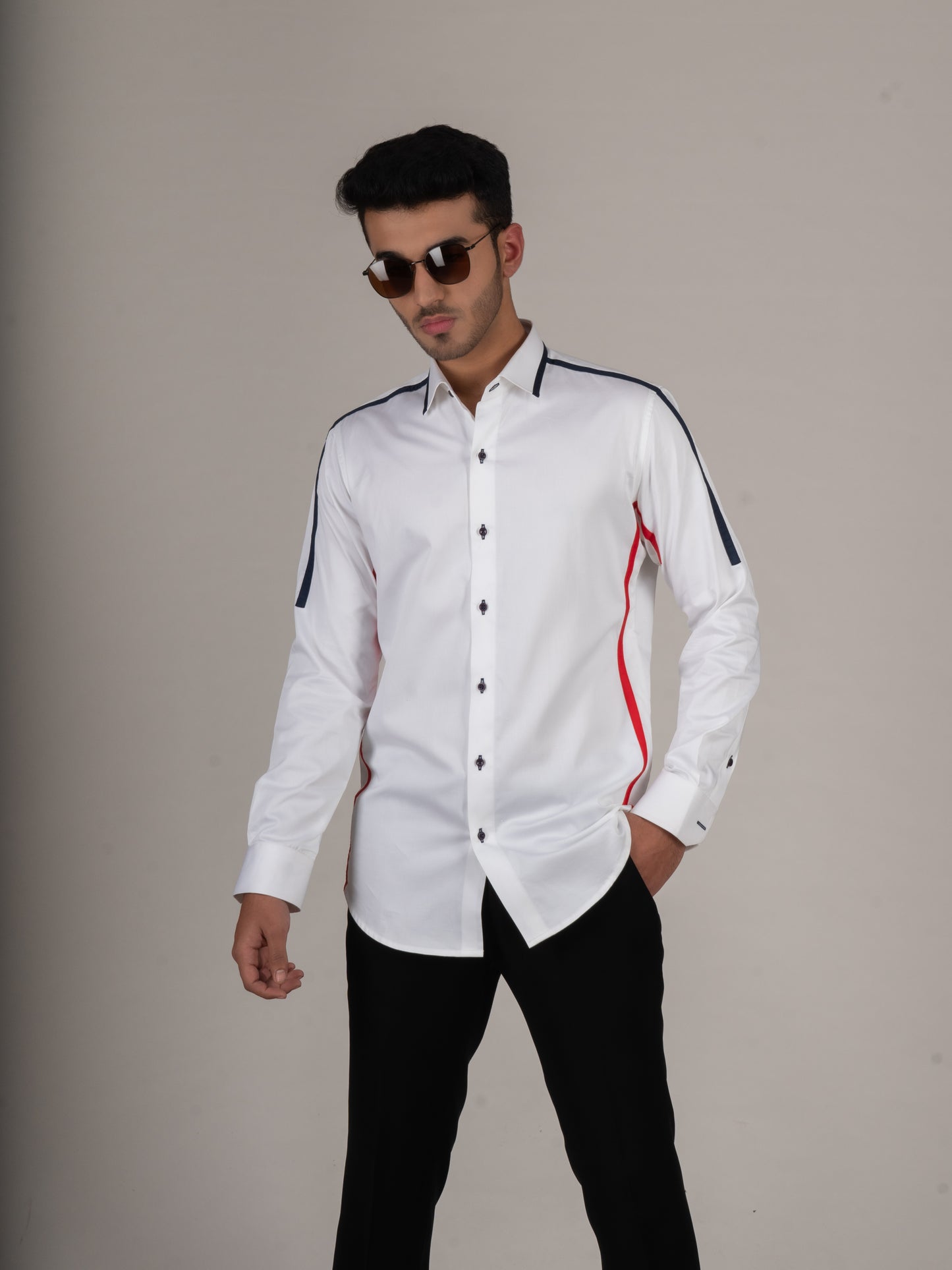 WHITE MULTI SHIRT