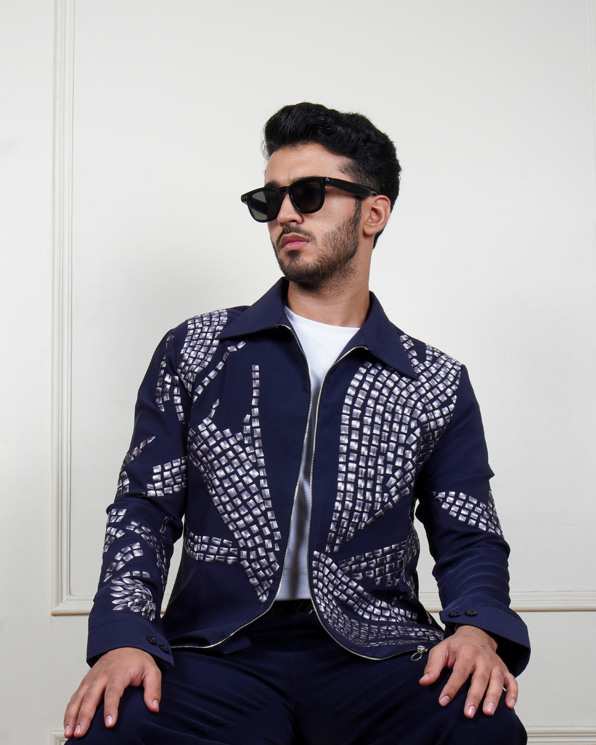 Lunar Grid Navy Jacket