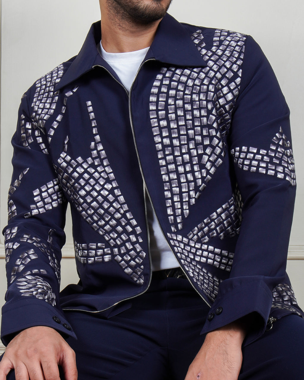 Lunar Grid Navy Jacket