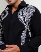 Vanta Black Embroidered Shirt