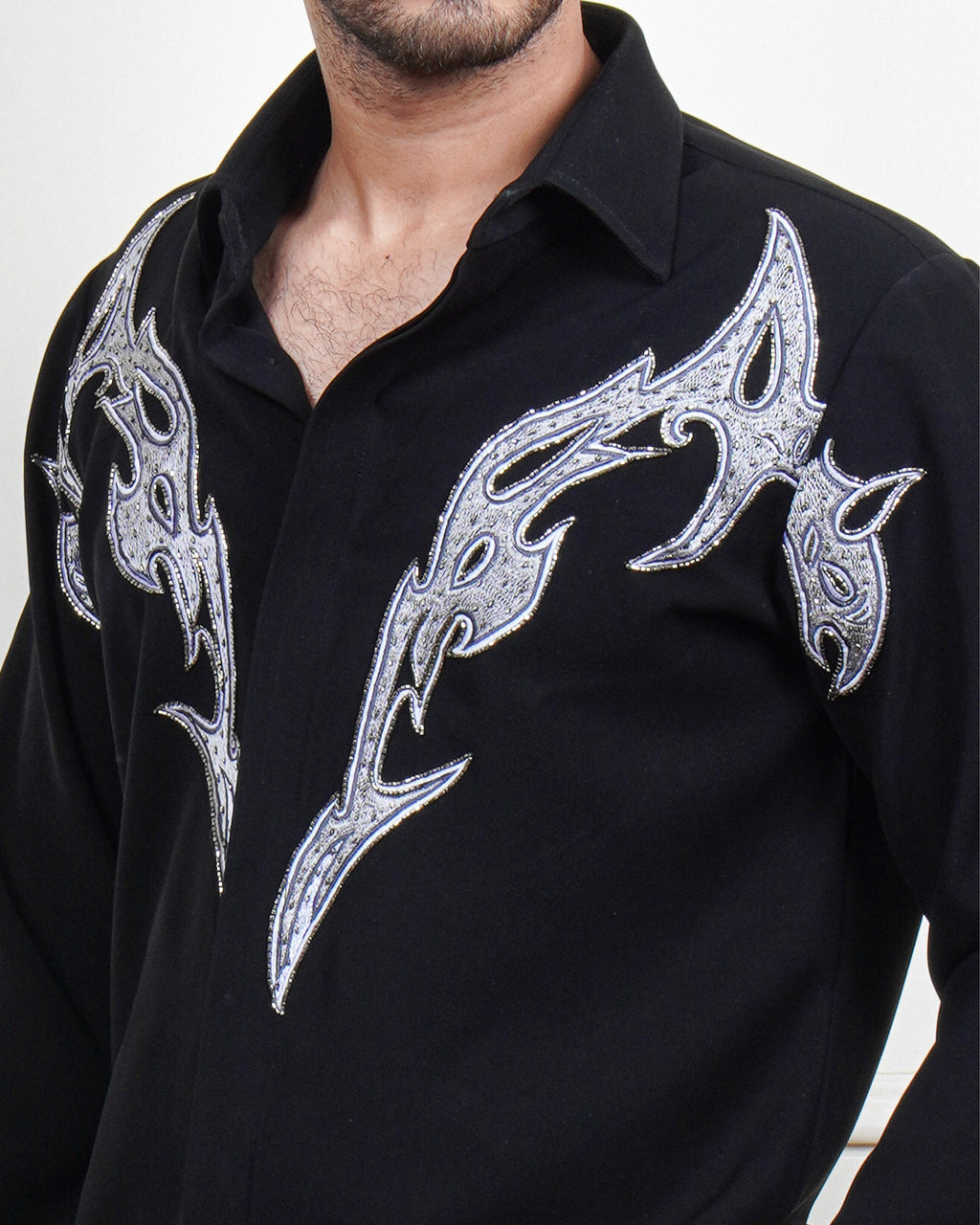 Vanguard Black Embroidered Shirt
