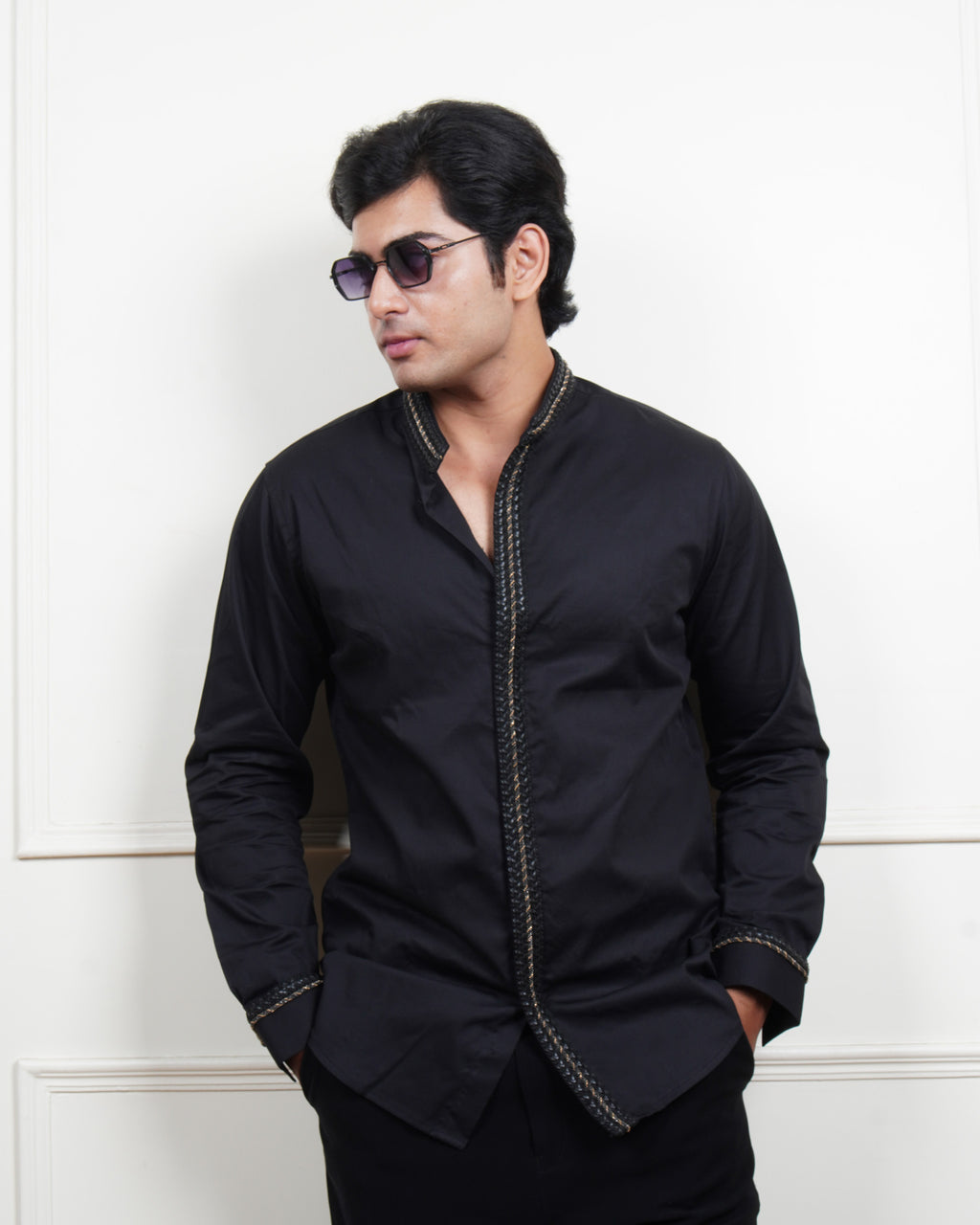 Linear Black Shirt