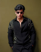 Shadow Black Embroidered Shirt