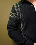 Shadow Black Embroidered Shirt