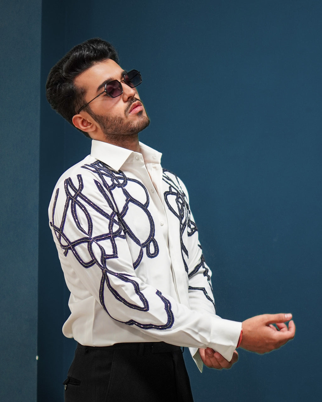 Arc White Embroidered Shirt