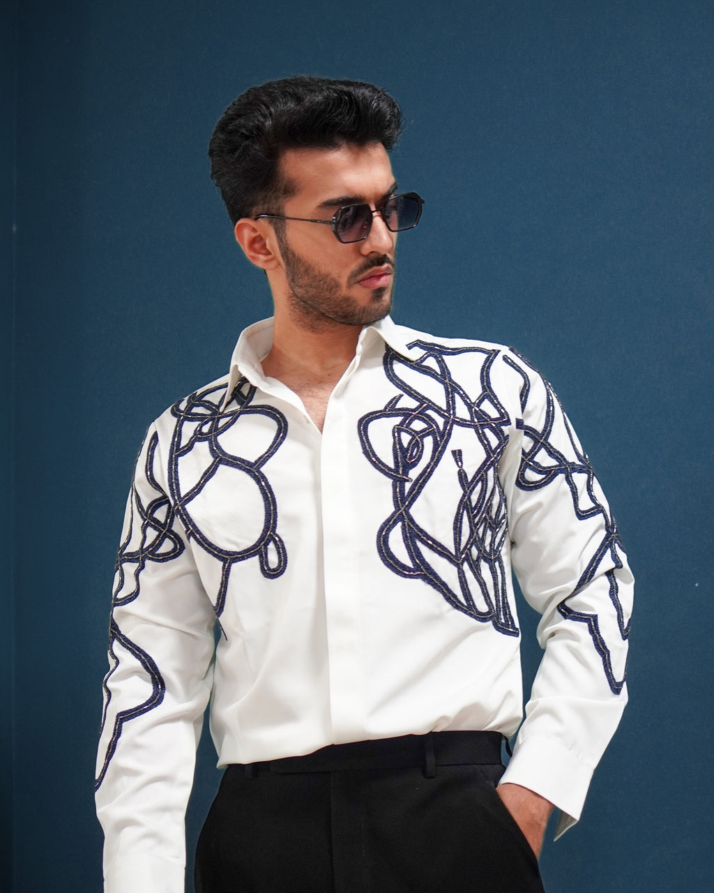 Arc White Embroidered Shirt